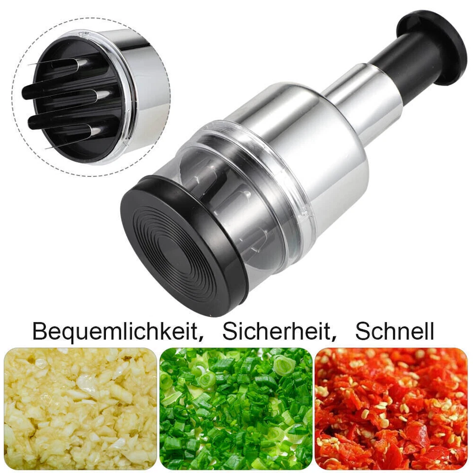 Zwiebelhacker Zerkleinerer Manuell Zwiebelschneider Gemüsehacker Küche Tools NEU - Bild 3 von 4