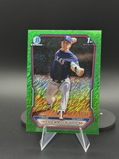 2026 Bowman Chrome Prospect Caden Scarborough, Rangers Green Shimmer /99