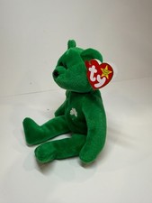 Erin Green Shamrock Bear Beanie Baby Mint Condition Mint Tags UPC 008421041862