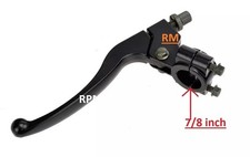 RM 80 85 100 125 250 DIRT BIKE CLUTCH LEVER LEFT ASSEMBLY 7/8 handle bars black