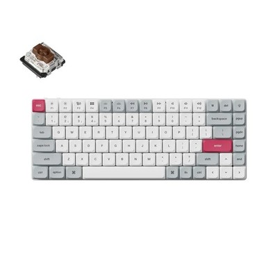 Keychron K3 Max QMK/VIA Kabellose Mechanische Tastatur Weiß Backlight - Brown
