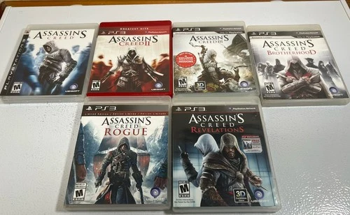 Assassin's Creed Game Lot of 6 PS3 (Sony PlayStation 3) CIB! Tested! Fast Ship!