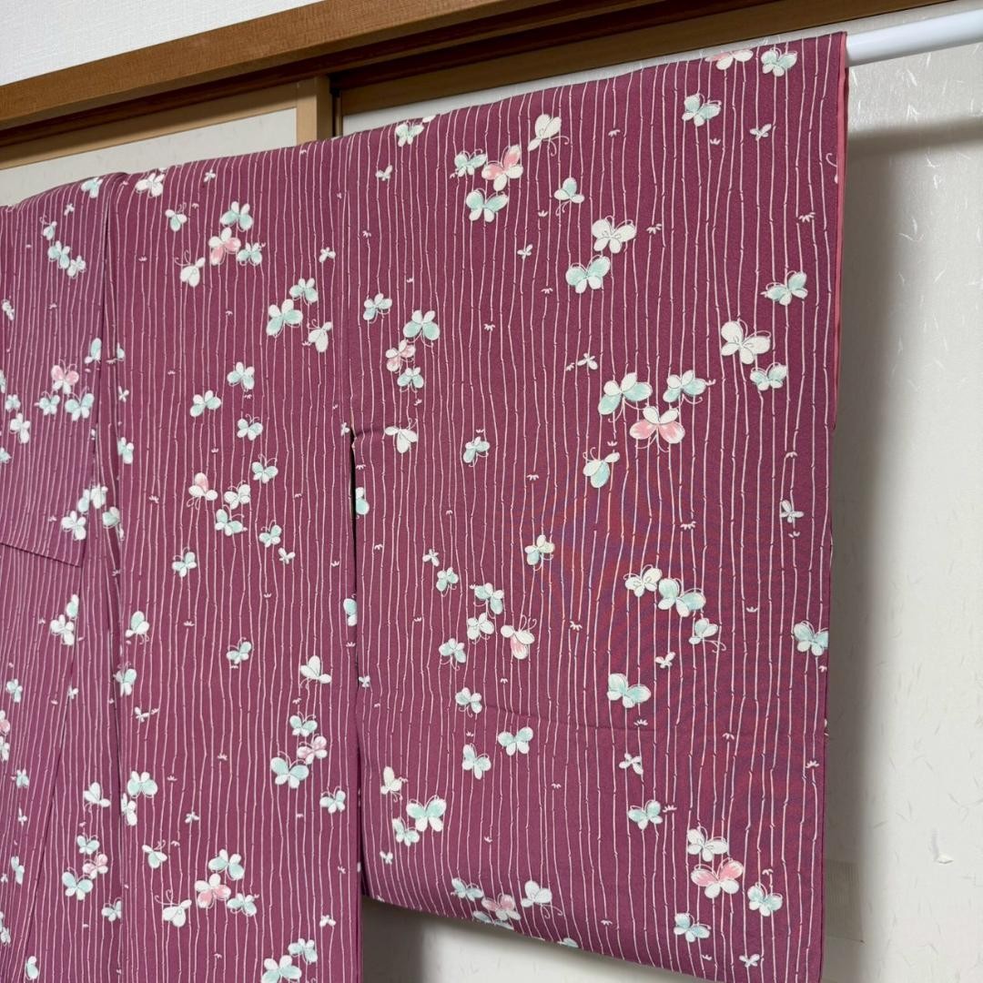 Kimono Washable Small Pattern Polyester Synthetic… - image 3