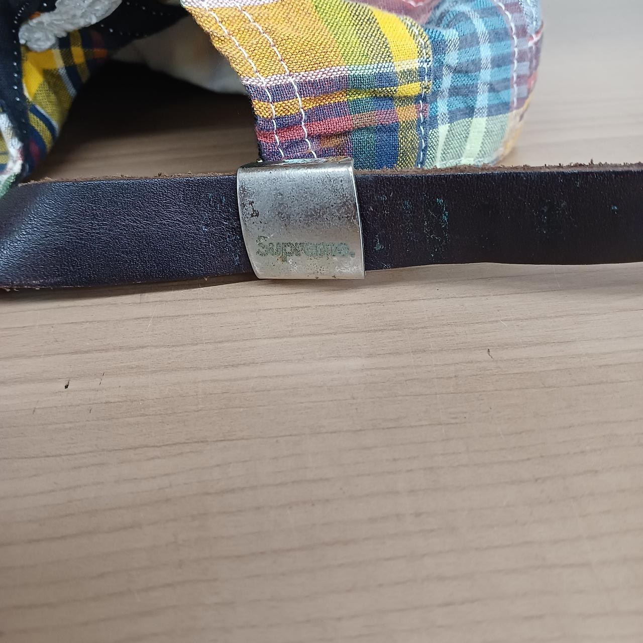 Cap Model Multicolor Patchwork Inner Stains Condi… - image 4