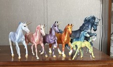 Breyer Horses Lot Of 7 Unicorns Classic/freedom Series & Traditional
