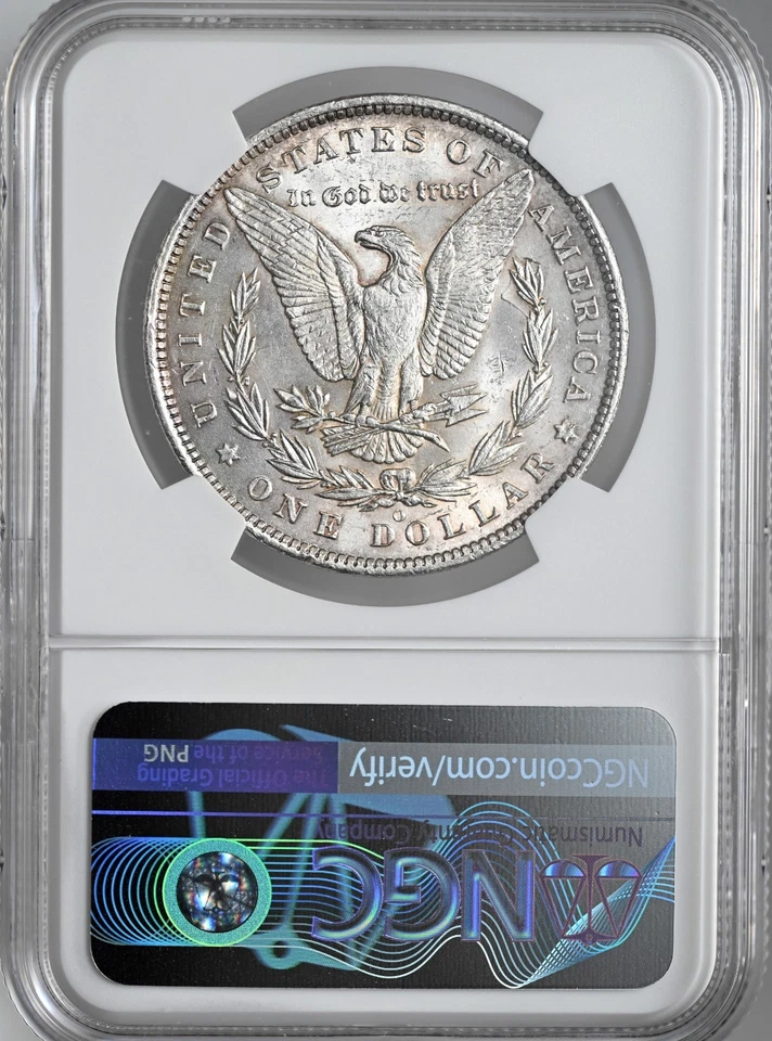 Dólar de plata Morgan 1885-O $1 "como nuevo de Nueva Orleans" NGC MS63 #8675097-016 Foto 4 de 4