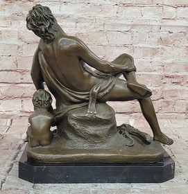 Roman God Saturn Bronze Statue Sculpture Signed Mario Nick Fine Art Collectible
