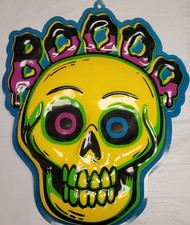 "Letrero colgante Hyde & Eek calavera de azúcar boo decoración de pared 25"" estilo retro forma de vacío neón"