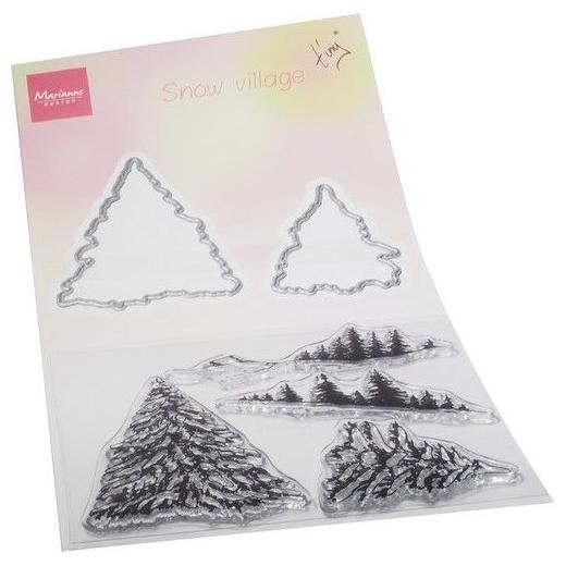 Marianne Design Clear Stamps & Cutting Dies - Tiny's Snow Village TC0887