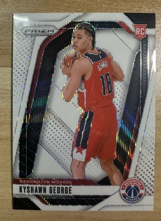 Kyshawn George 2024-25 Panini Prizm RC White Wave /38 #257