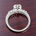 VINTAGE SOLID 14K WHITE GOLD NATURAL DIAMOND ENGAGEMENT RING SIZE 6.25 #7827 — photo 4