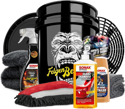 Autowäsche Set - SONAX: Autoshampoo Glanz Shampoo Konzentrat - Magic Bucket SONA