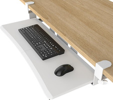 Extra Large Under Desk Keyboard Tray with C-Clip Mount, 31.5" x 11.8
