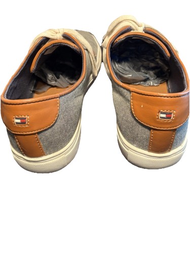Tommy Hilfiger Zapatos Hombre Talla 11 Lona Gris Tenis Barco Retro Mocasín - Imagen 4 de 12