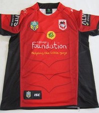 St George Illawarra Dragons 2014 Charity Shield Jersey Shirt NRL Red Men's L