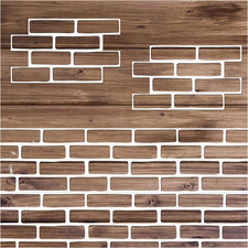4Pcs Brick Stencils for Painting Walls 17 X10 Inch, Reusable Brick Stencil for C