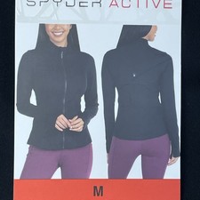 Spyder Women's M Activewear Sweatshirt Black e0710