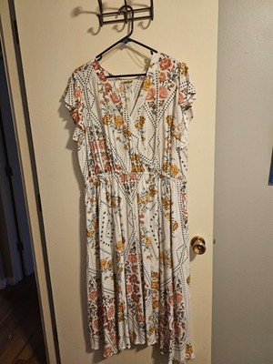 Beautiful and Comfortable Kori Geometric Floral Print Maxi Dress XXL