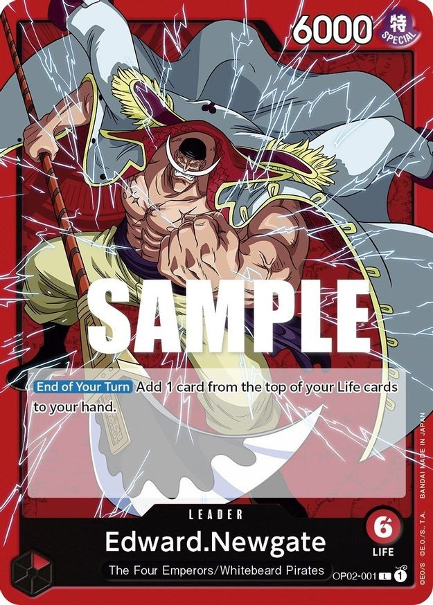 One Piece Edward.Newgate (001) (OP02-001/258) OP02 Paramount War NM