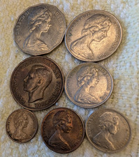 Vintage Australia Coin Lot of  (7) - 1942- 1972  Very Nice Examples