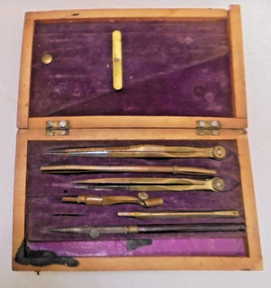 Antique/Vintage Draftsman's Tool Set Brass and Steel?
