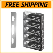 Versatile Artist Club Straight Edge Razor Blades - 100 Blades for All Skin Types