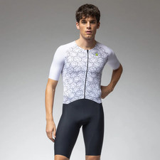 Ale Cycling Triathlon Focus Front Zipper Skinsuit Mens-White BRAND NEW