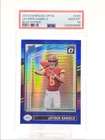 JAYDEN DANIELS 2024 DONRUSS OPTIC RATED ROOKIE BLUE HYPER A RC PSA 10 Q0004