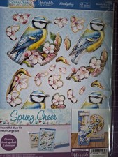 Hunkydory Spring Cheer Designer Deco Large Set.   Beautiful Blue Tit