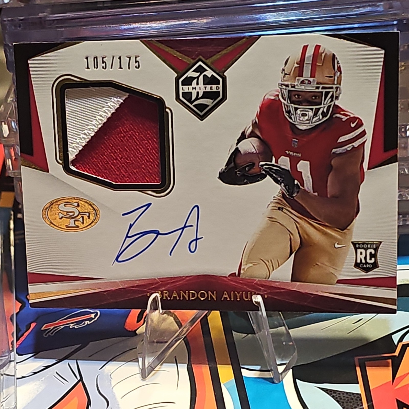 Panini 2020 Limited Brandon Aiyuk Rookie Patch Auto 49ers #117 /175 view 2