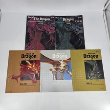 Best of Dragon Magazine Vol I II II III IV V TSR AD D RPG Compilation Vintage