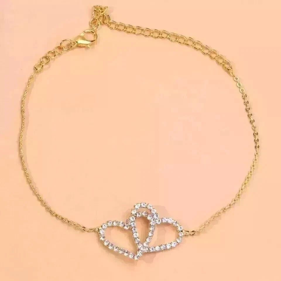 1.50Ct Round Cut Lab Created Diamond Women's Anklets 14K Yellow Gold Plated - Image 3 of 4