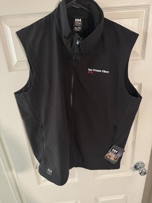 NWT Helly Hansen Vest Mens XL Black Manchester 2.0 Softshell Workwear Full Zip