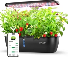 litokam Smart Hydroponics Growing System Kit with APPWiFi Controlled, 15-Pod ...