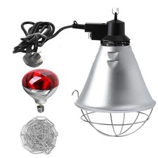 250W Infrared Heat Lamp for Poultry w/2.5m Cable & 2m Hanging Chain for Chickens