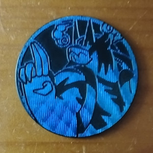 Pokémon TCG Machamp Flip Coin Embossed 2-Sided Blue/Black Plastic 1.2in
