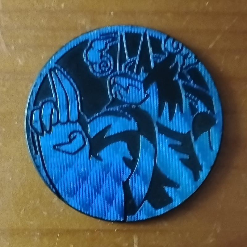 Pokémon TCG Machamp Flip Coin Embossed 2-Sided Blue/Black Plastic 1.2in