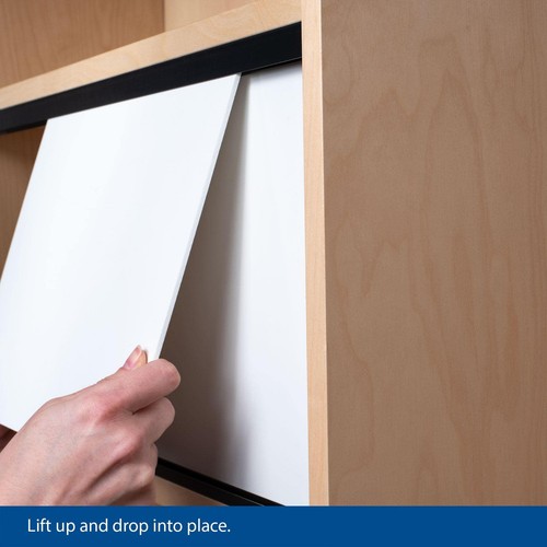 4 Ft. Long White Plastic Sliding Door Track Set for 3/4" Thick Panels (Pack o... - Picture 5 of 7