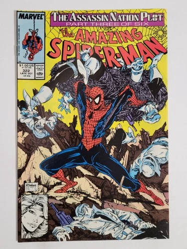 Amazing Spider-man #322 Marvel 1989 NM 9.4 Silver Sable appearance McFarlane