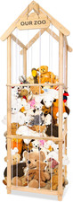 Stuffed Animal Storage Organizer, Wood Stuffed Animal Zoo Toy Holder for Play...