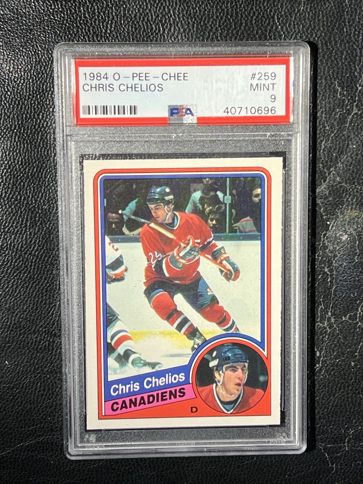 CHRIS CHELIOS 1984-85 O-Pee-Chee PSA 9 Mint 259