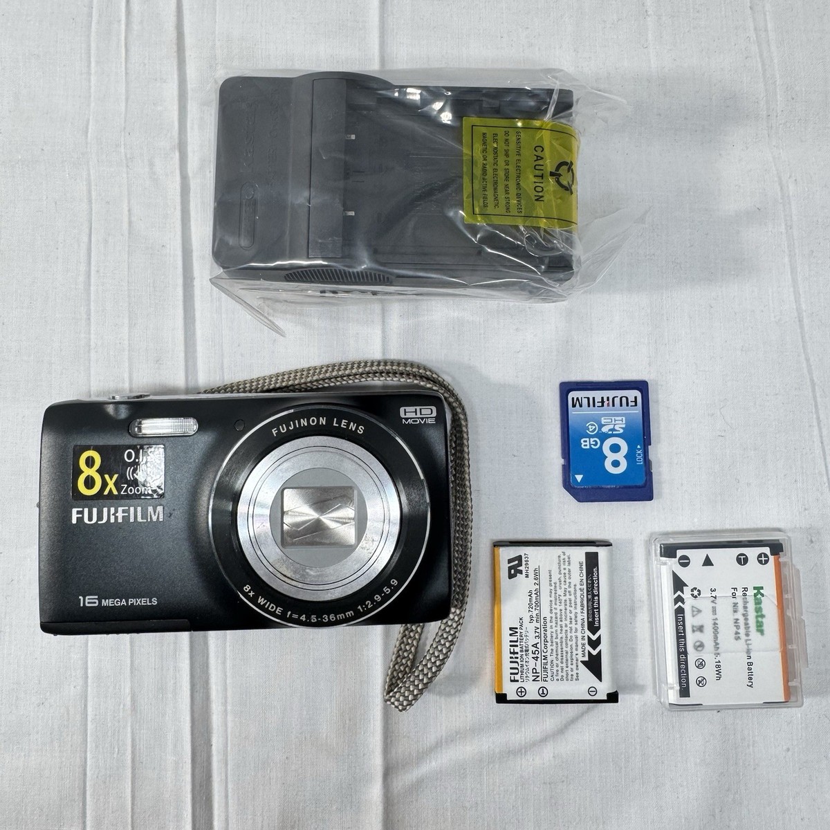 Fujifilm FinePix JZ250 16.0MP Digital Camera 2 Battery, Charger 