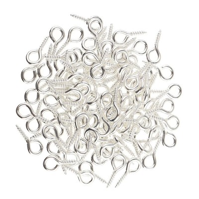 100 Stück Silber Metall Hoop Eye Pin Schrauben Für Schmuck Machen Handwerk