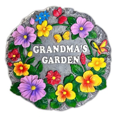 OrnamentallyYou Grandma's Garden Floral Stepping Stone, 9.5'' Outdoor Decor