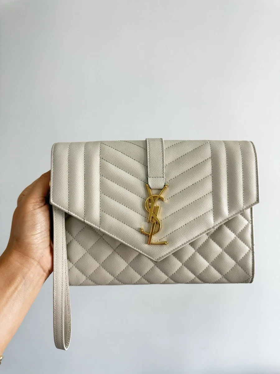 Saint Laurent White Clutch Bags & Handbags for Women for sale | eBay