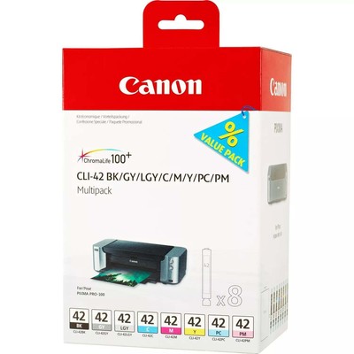 CLI-42 8er Pack Original Canon 42 Tintenpatronen Canon Pixma Pro 100 / 100s SET