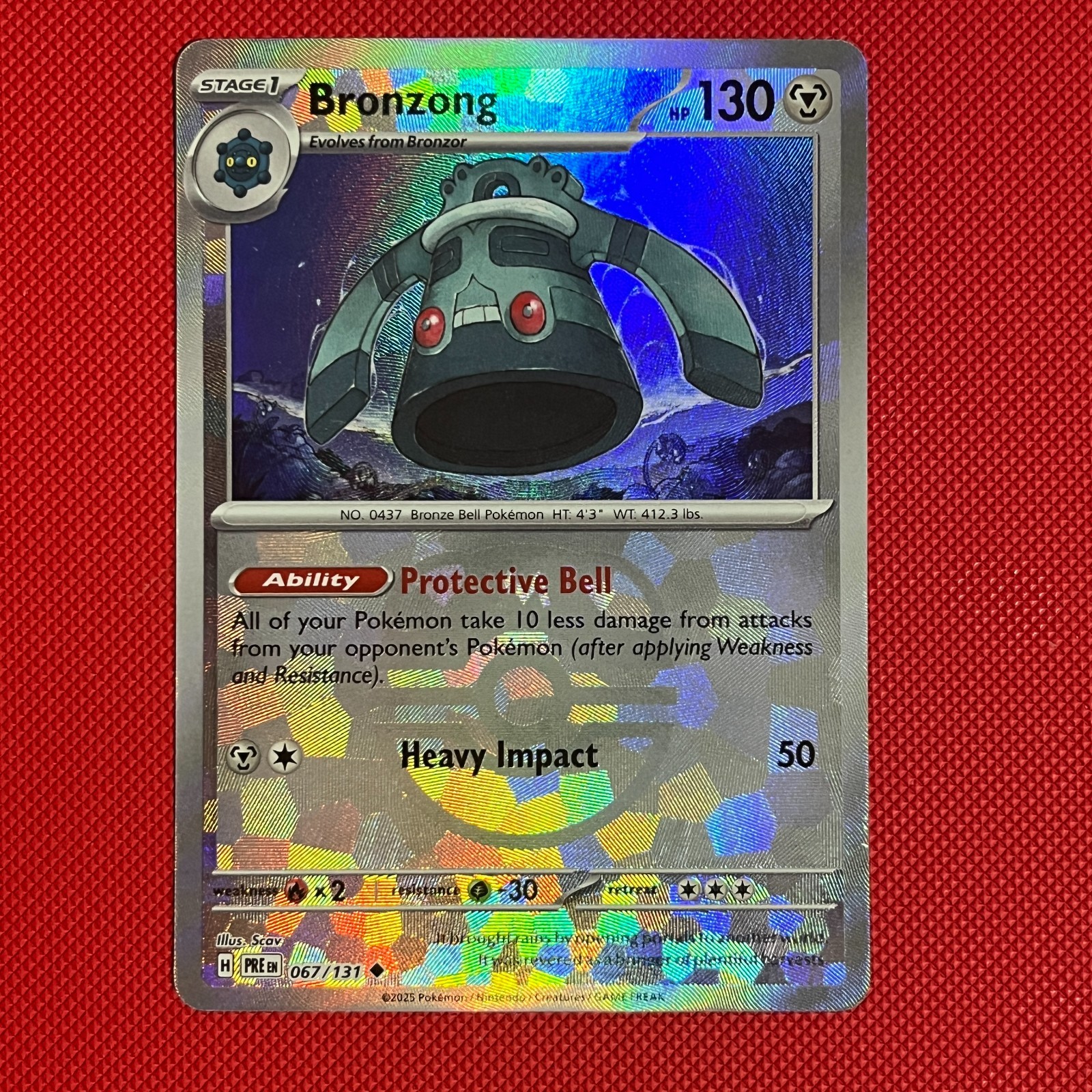 Bronzong 067/131 (Master Ball Pattern) Holo - SV: Prismatic Evolutions - NM