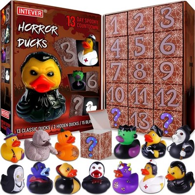 Calendar 2025 Horror Rubber Duckies 13 Days of Spooky Countdown with 2 Hidden