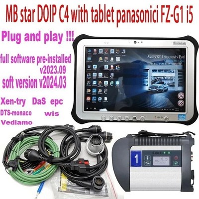 2025.6 MB SD Compact C4 DOIP Xentry car Diagnostic scanner with Tablet FZ-G1