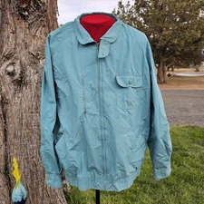 Vintage Mighty Mac Classic Collection Turquoise Blue Jacket Size